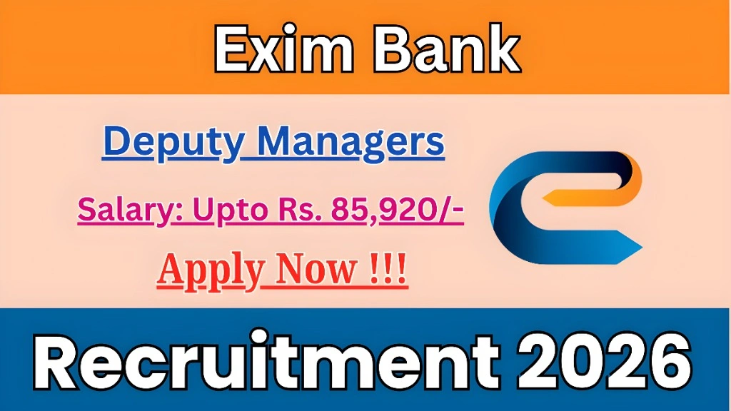Exim Bank Deputy Managers Recruitment