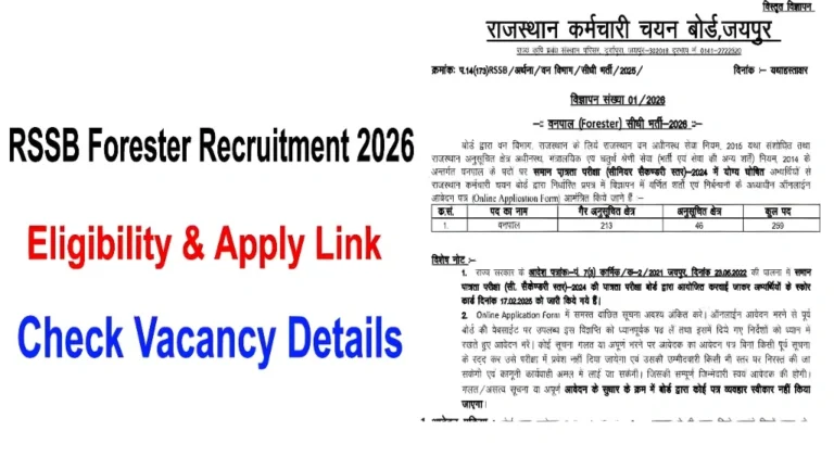 Rssb Forester Recruitment Apply Now