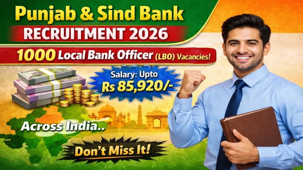 Punjab and Sind Bank LBO Recruitment Apply Now