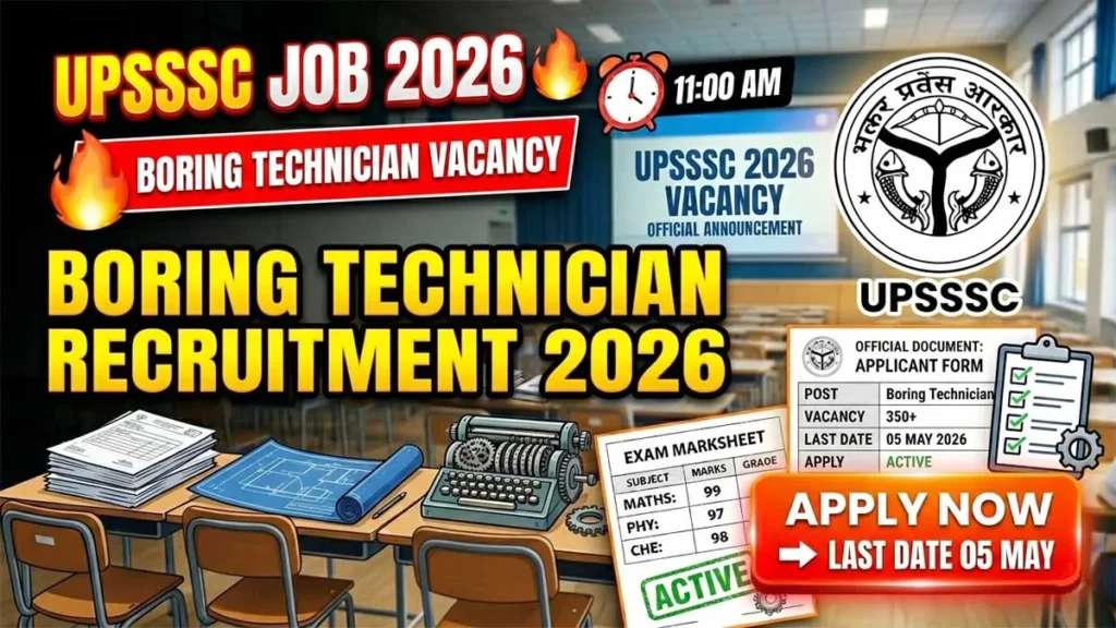 UPSSSC Assistant Boring Technician Recruitment 2026 Apply Now