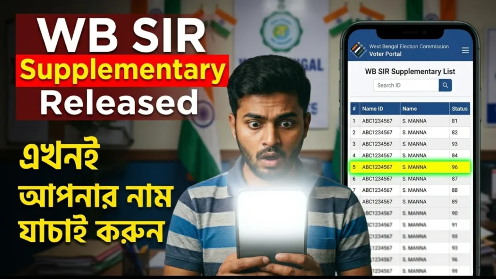 WB SIR Supplementary Voters List Check now