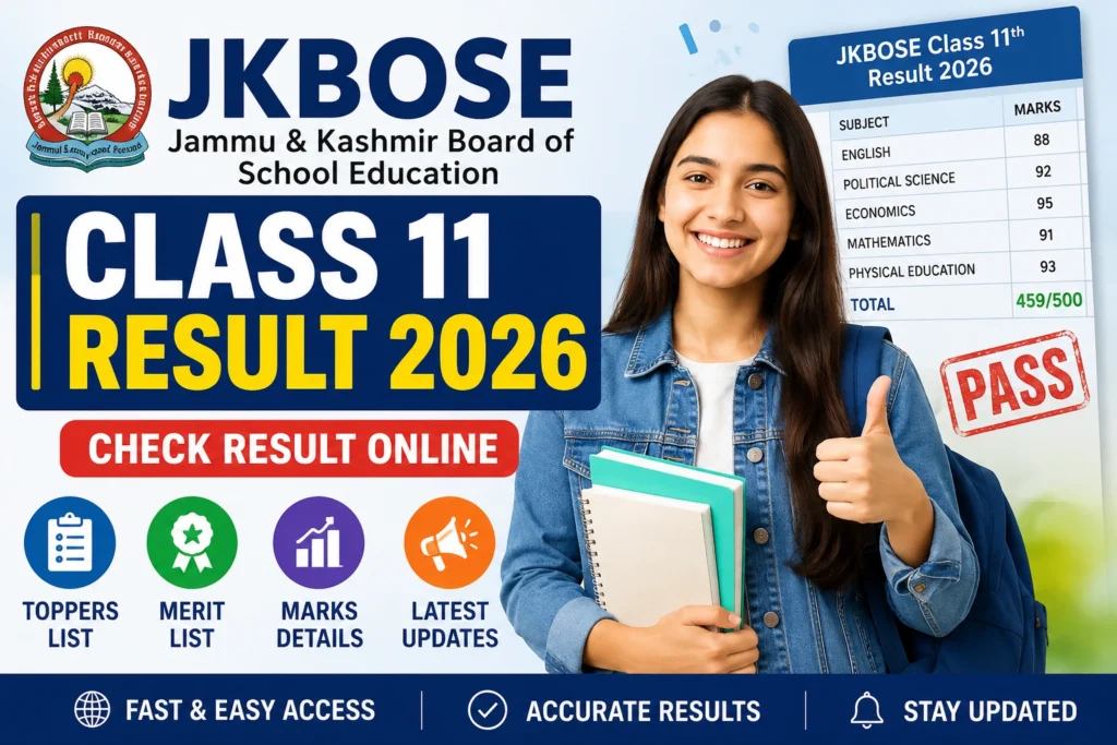 JKBOSE Class 11 Result 2026