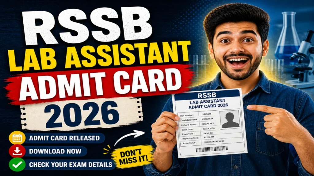 RSSB Lab Assistant Admit Card 2026