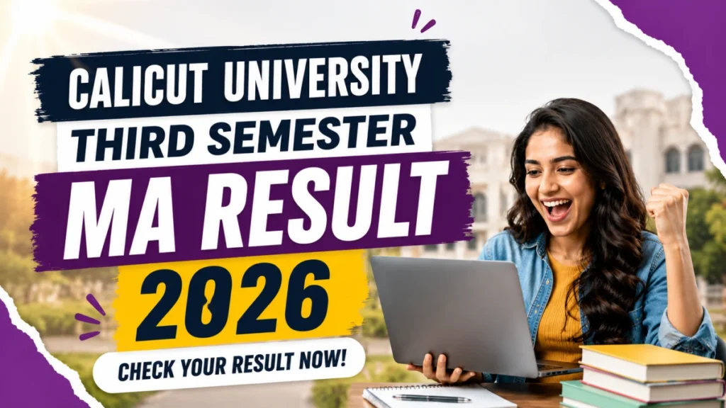 Calicut University MA 3rd Semester Result 2026 Check Result Now