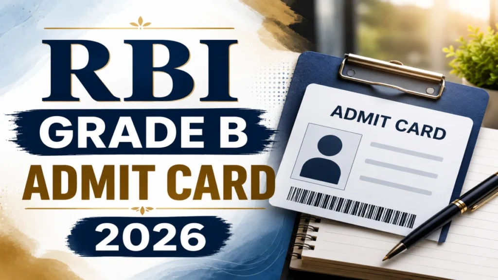 RBI Grade B Admit Card 2026 Out Download Now