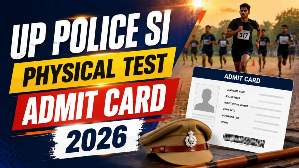 UP Police SI PET Admit Card 2026 Out Download Hall Ticket Now