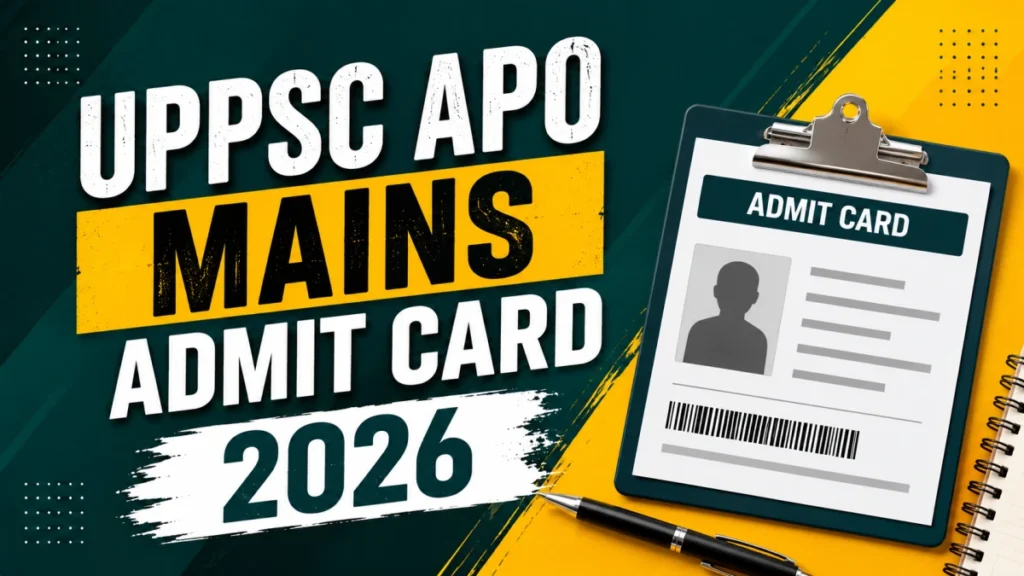 UPPSC APO Mains Admit Card 2026 Out Download Hall Ticket Now